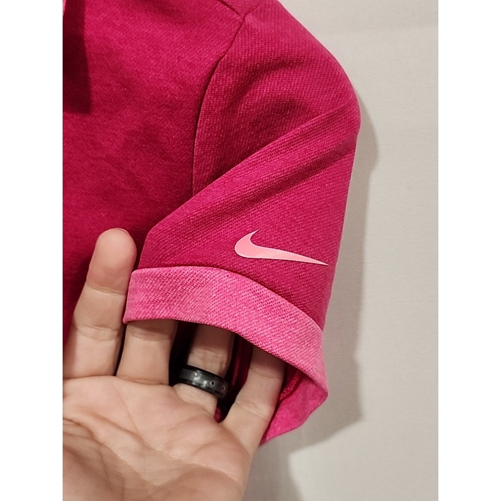 Nike Golf Tour Performance Dri-Fit Shirt Womens S Dark Fuchsia, Short Sleeve - Picture 6 of 12